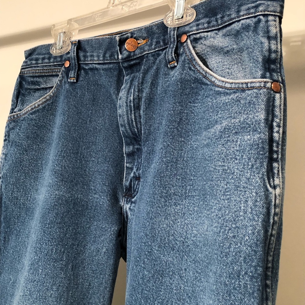 Classic Blue Denim Jeans. Wranglers - Picture 2 of 7